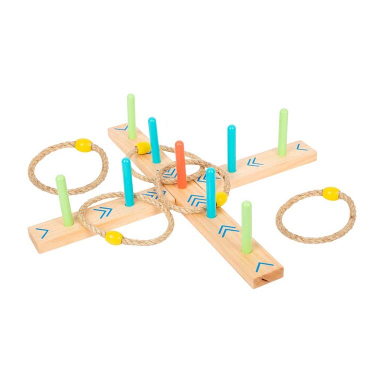 Juego De Lanzamiento De Anillos Madera Sostenible Fsc Ruraltoys