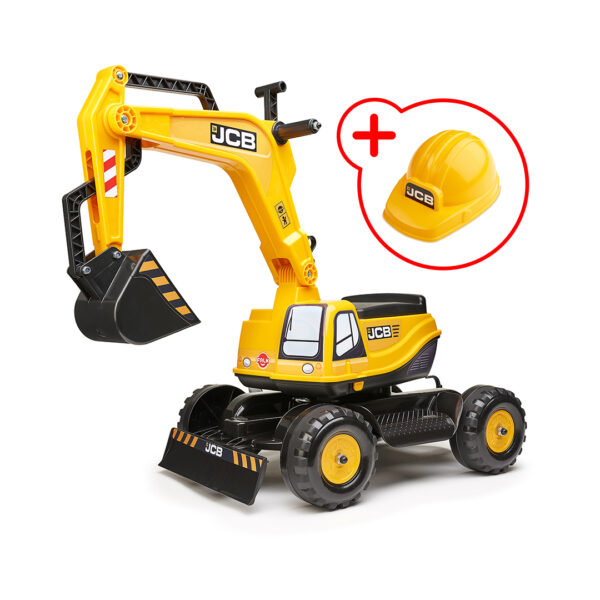 Excavadora de Juguete JCB con asiento abatible y casco