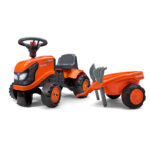 Correpasillos Kubota M4072 remolque y herramientas