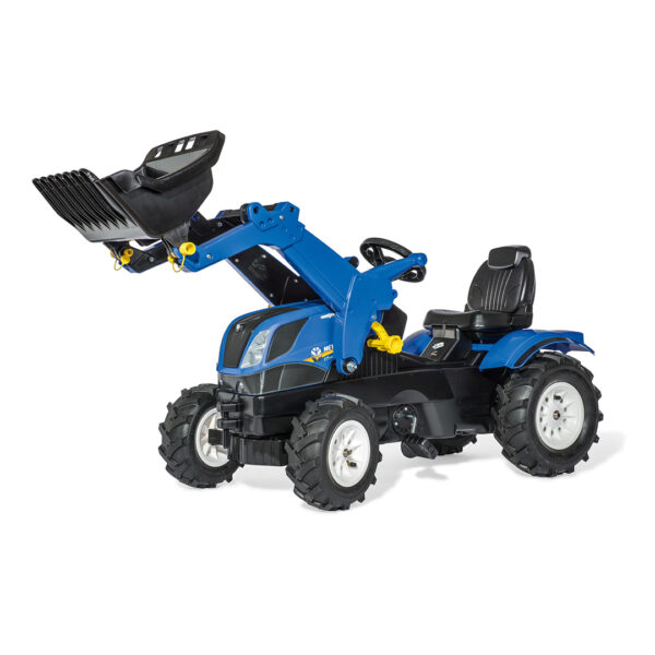 Tractor de Pedales rollyFarmtrac New Holland con pala y ruedas neumaticas | Rolly Toys