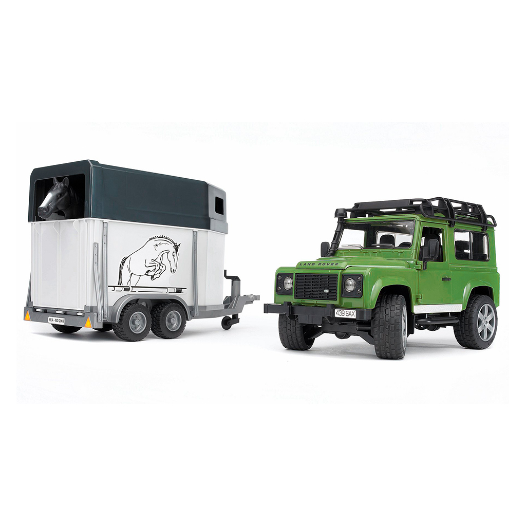 Todoterreno Land Rover Defender con Remolque De Caballos – Ref. Bruder 2592