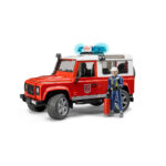 Todoterreno Land Rover Defender de Bomberos con Figura – Ref. Bruder 2596 - 1