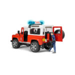 Todoterreno Land Rover Defender de Bomberos con Figura – Ref. Bruder 2596