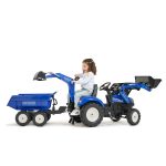 Tractor de Pedales New Holland T8 con Remolque, Pala y Excavadora 3090W