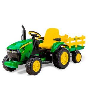 Tractor Eléctrico con Remolque John Deere Ground Force 12V