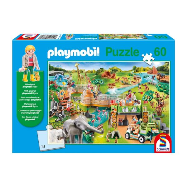Puzzle Playmobil Zoo y Figura