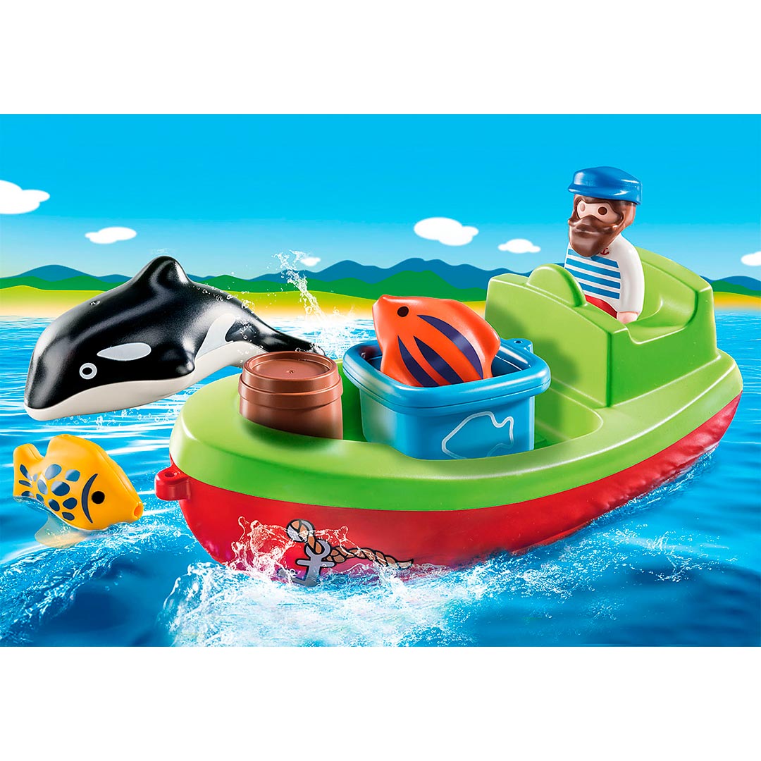 Pescador con Bote Playmobil 1.2.3