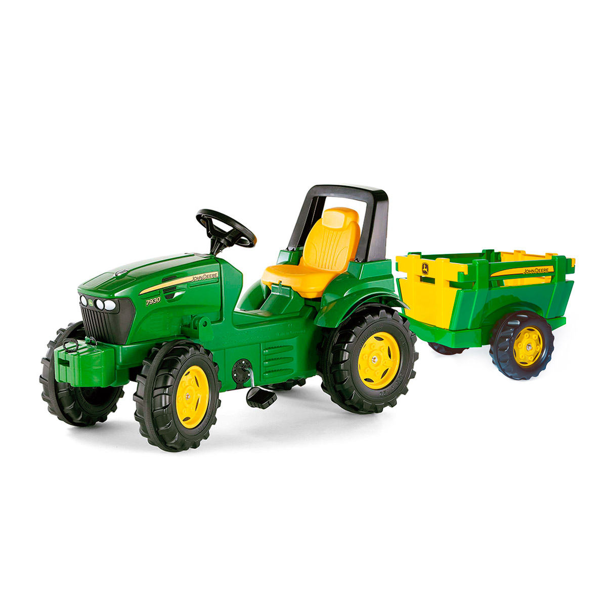 Tractor de Pedales rollyFarmtrac John Deere 7930 y Remolque de 1 Eje | Rolly Toys