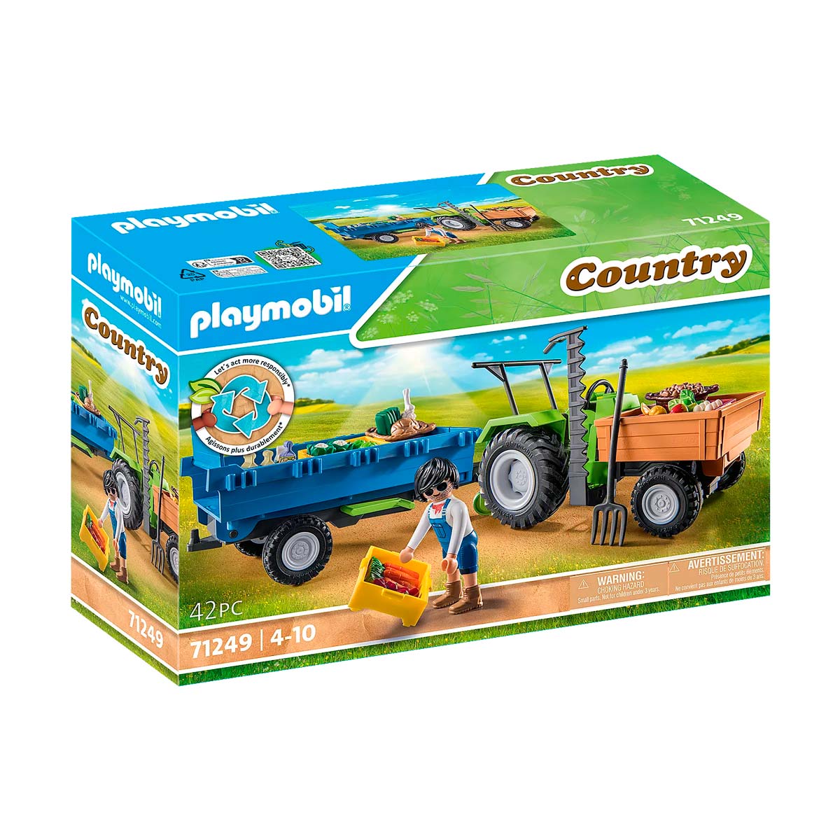 Tractor Remolque Eco Playmobil Ruraltoys.com