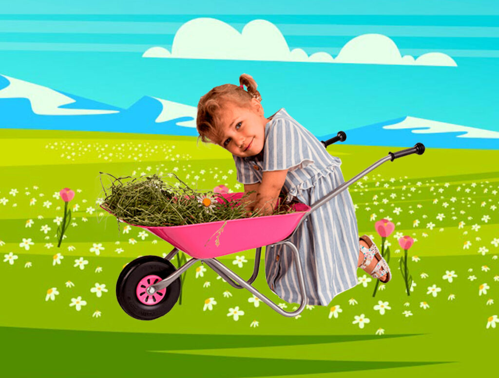 Herramientas para niños de jardín y huerto