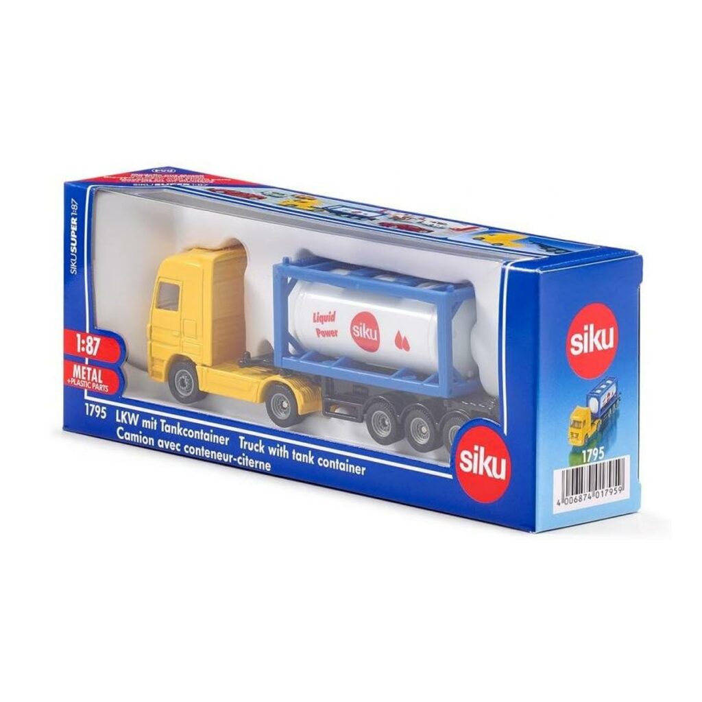 Camion MAN TGA Siku 1/50 Avec Remorque Et Pelleteuse - Convoi Exceptionnel Rouge - Neuf