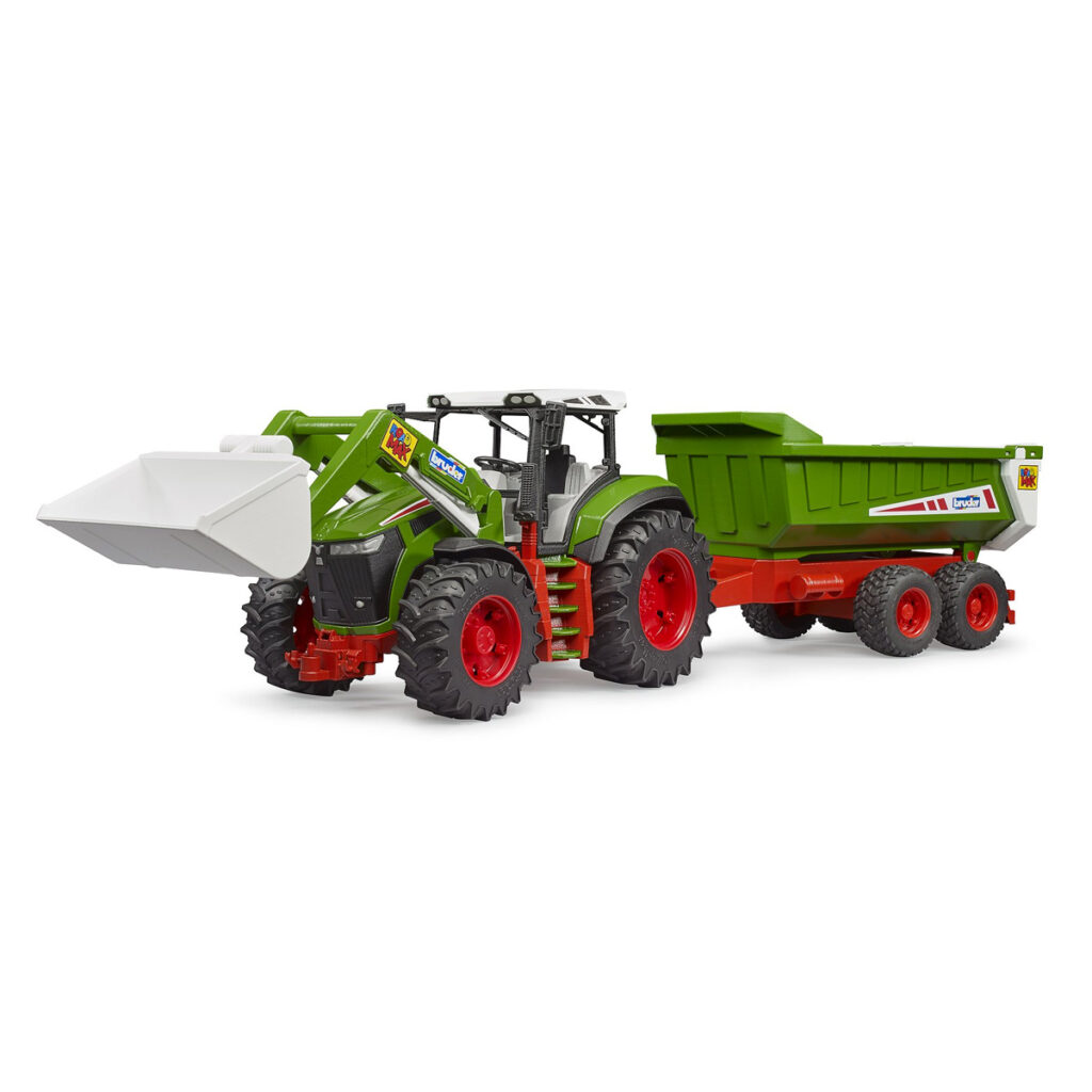 Tractor Roadmax con Cargador Frontal y Volquete – Ref. Bruder 3452