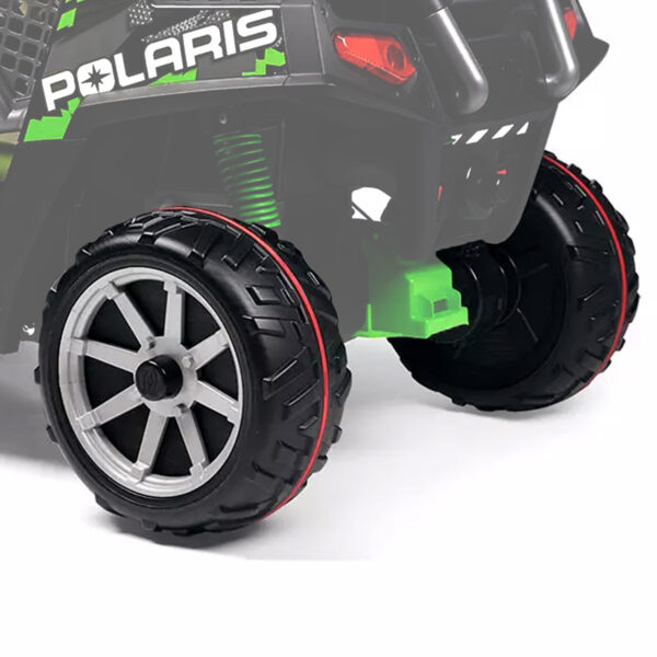 Kit de 2 Ruedas Traseras Todoterreno Eléctrico de Juguete Polaris Ranger RZR Pro Green Shadow 24V IGOD0534