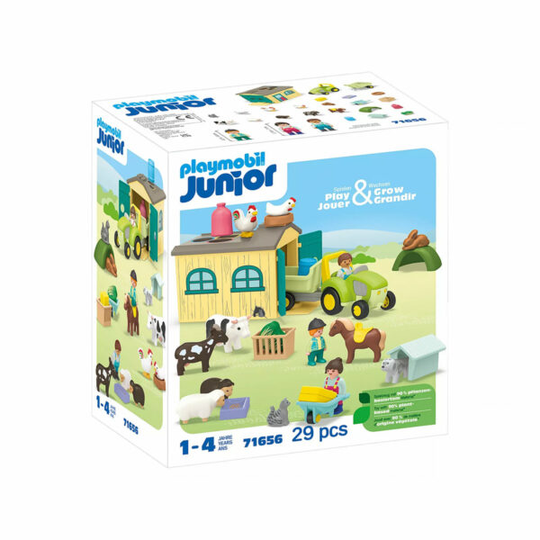 Aventura en la Granja con Tractor Remolque y Animales Playmobil Junior Ruraltoys