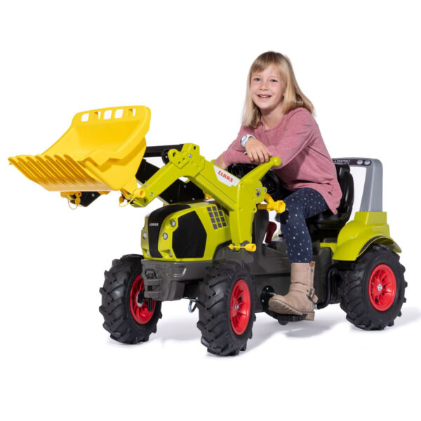 Tractor de Pedales rollyFarmtrac Premium II CLAAS Arion 660 con Pala, Ruedas Neumáticas y Freno de Mano | Rolly Toys 730162