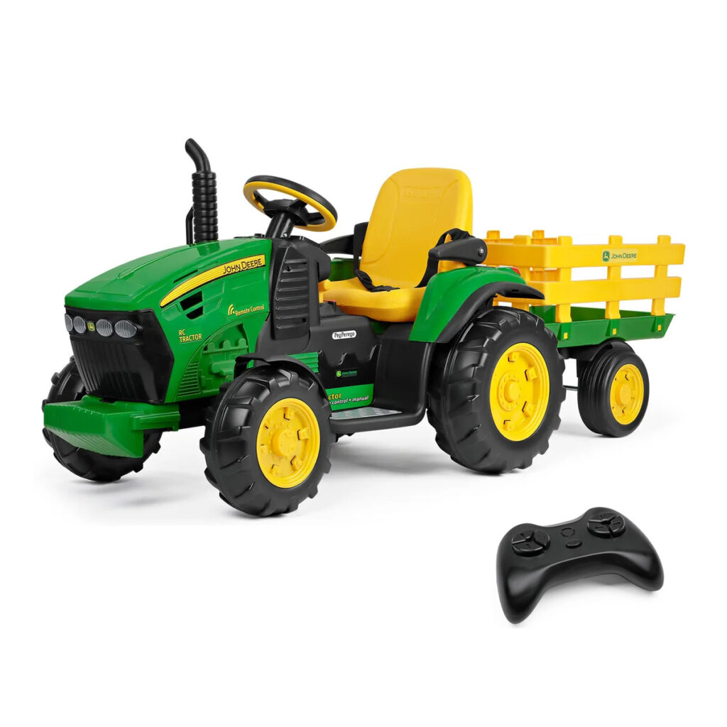 Tractor Eléctrico Radio Control John Deere con Remolque 12V Peg Perego IGOR0117