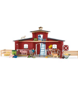 Granja Grande Roja con Animales y Accesorios Schleich 42606