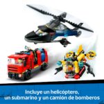 Helicóptero, Camión de Bomberos y Submarino | Lego City 60462