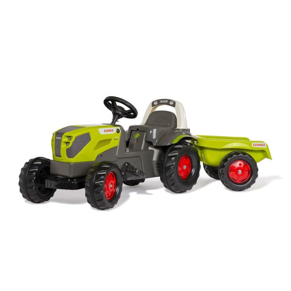 Tractor de Pedales rollyKid Claas Axos 240 con Remolque | Rolly Toys 015047