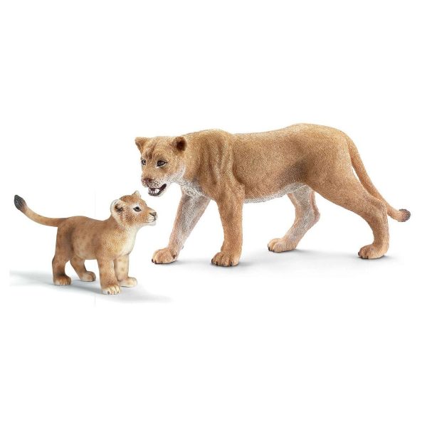 Leona con Cría Schleich 14796