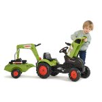 Tractor de Pedales Claas Arion 410 con Retroexcavadora y Remolque | Falk 241N