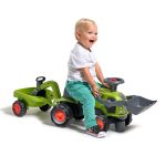 Correpasillos Tractor Claas Arion 470 con Pala, Retroexcavadora y Remolque | Falk F312NS