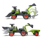 Correpasillos Tractor Claas Arion 470 con Pala, Retroexcavadora y Remolque | Falk F312NS