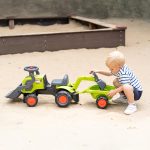 Correpasillos Tractor Claas Arion 470 con Pala, Retroexcavadora y Remolque | Falk F312NS