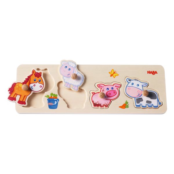 Puzzle de Agarrar Animales Bebés de la Granja | Haba 1301939001H