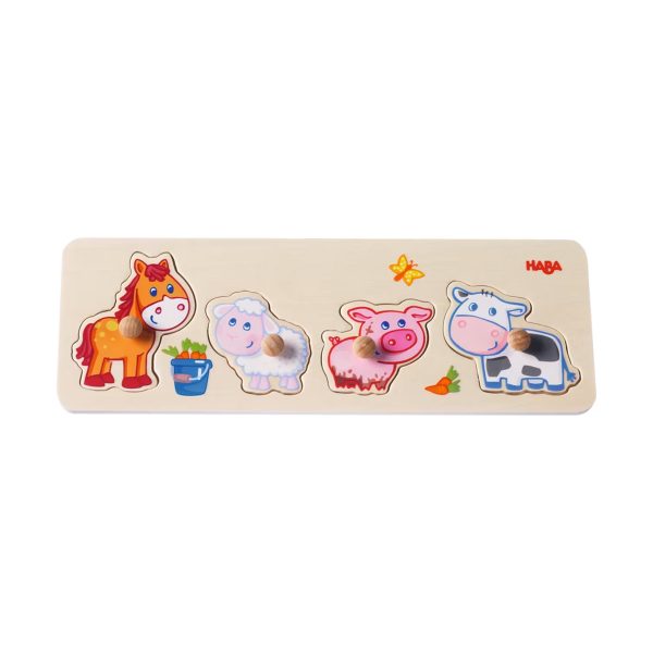 Puzzle de Agarrar Animales Bebés de la Granja | Haba 1301939001H