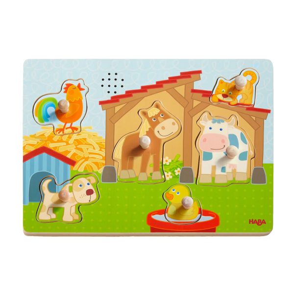 Puzzle de Agarre Sonoro En la Granja | Haba 1303179001H