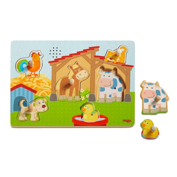 Puzzle de Agarre Sonoro En la Granja | Haba 1303179001H