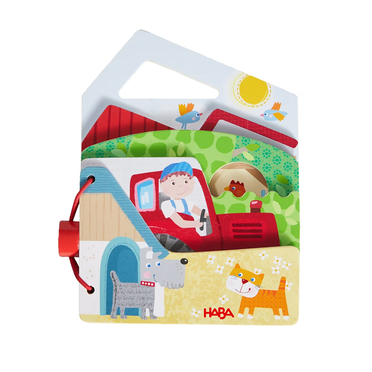 1306788001H-haba-1 Libro de Madera para Bebés Tractor | Haba 1306788001H