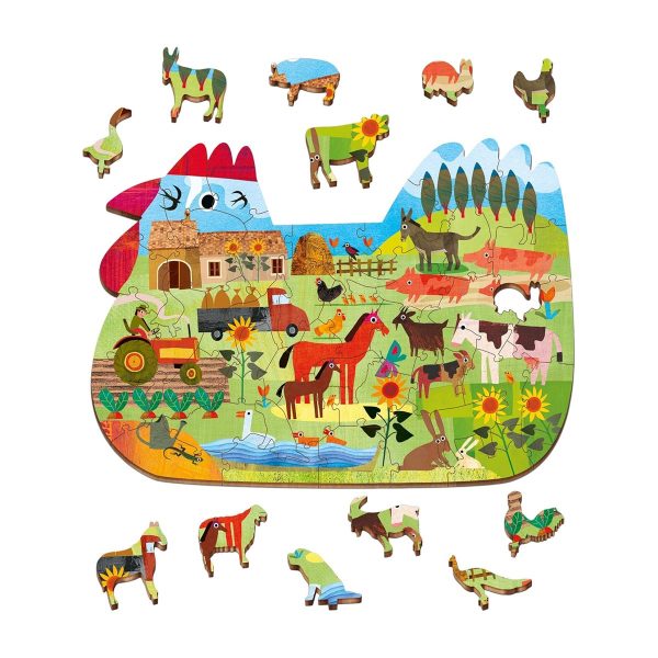Woody Puzzle | La Granja | Ludottica LU22167