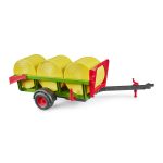Remolque de Pacas con 3 Pacas Redondas - Ref. Bruder 2204