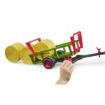 Remolque de Pacas con 3 Pacas Redondas - Ref. Bruder 2204