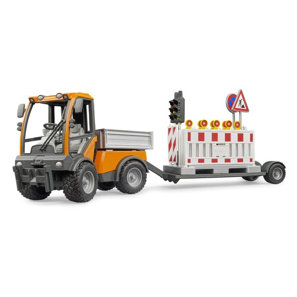 VarioCar con Caja de Carga y Remolque de Seguridad Vial – Ref. Bruder 2693