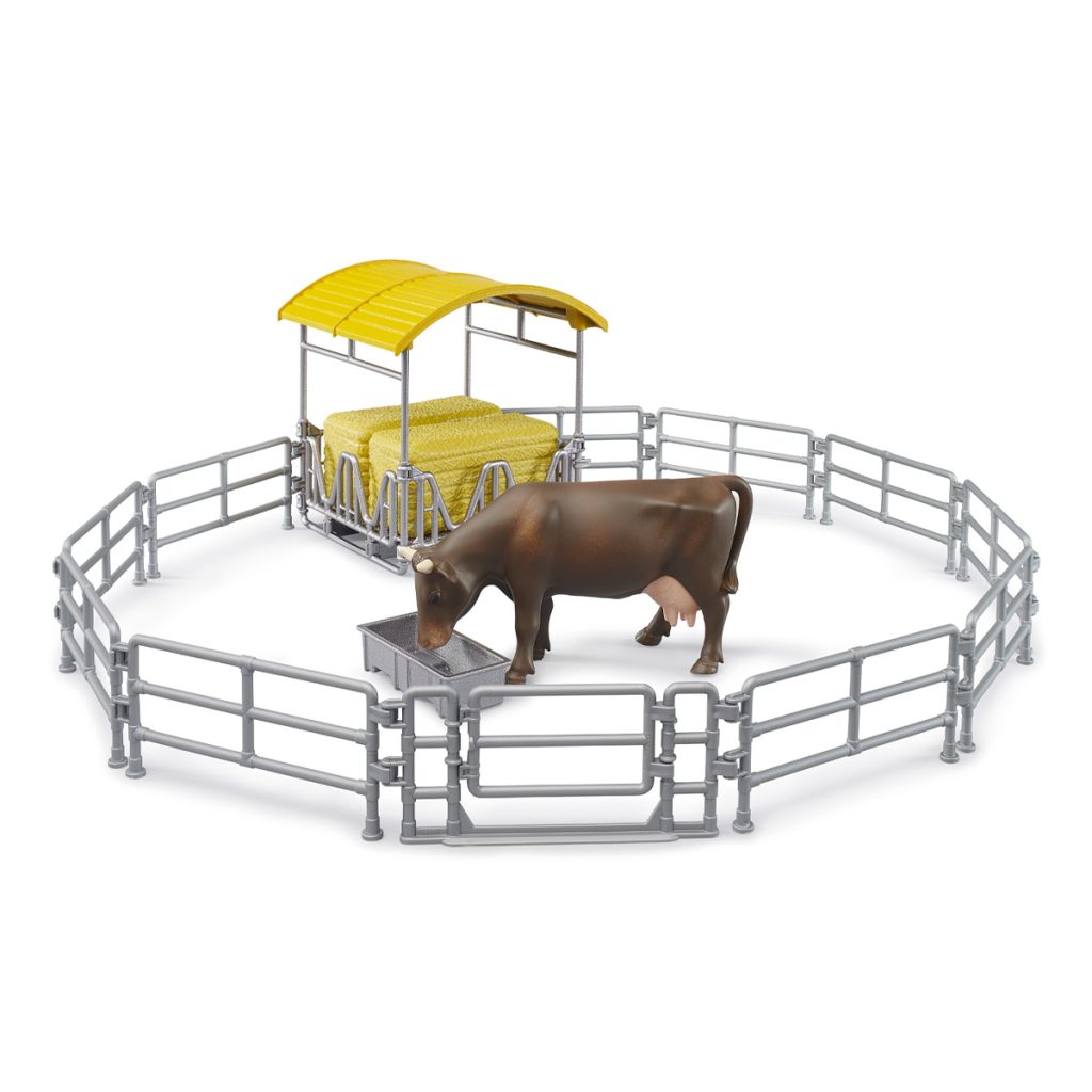 Almiar con Vallas y Vaca con Comedero – Ref. Bruder 62612