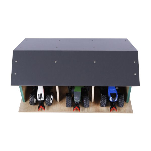 Cobertizo para Tractores de Juguete | 3 Plazas | Escala 1:32 Kids Globe 610193