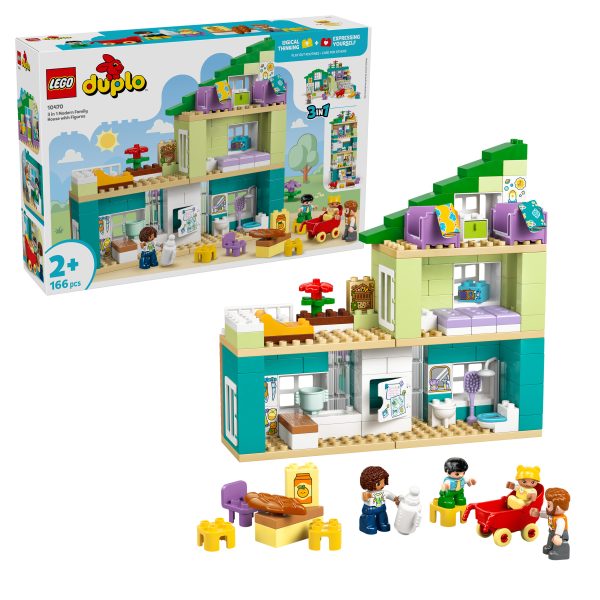 Casa Familiar Moderna “3 en 1” con Figuras | Lego Duplo 10470