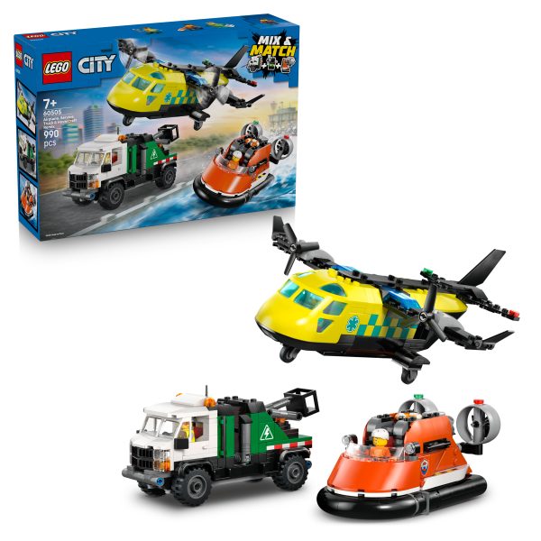 Remix: Avión, Camión Técnico y Aerodeslizador | Lego City 60505