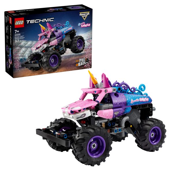 Monster Jam™ Sparkle Smash™ con Motor de Carga Manual | Lego Technic 42220