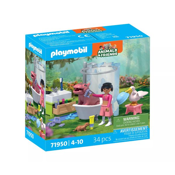 Divertido Baño de Animales Playmobil Animals & Friends 71950
