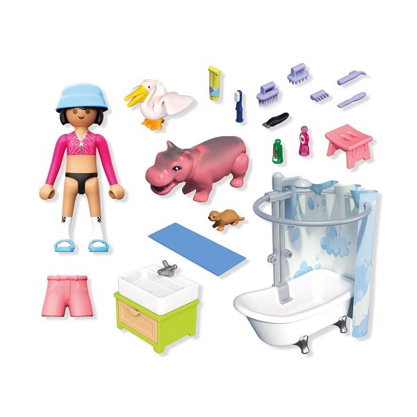 Divertido Baño de Animales Playmobil Animals & Friends 71950