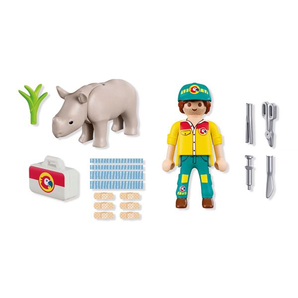 Cuidador con Rinoceronte Playmobil Duo Pack 72025
