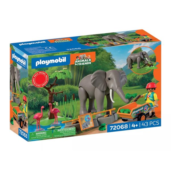Elefante con Cuidador Playmobil Animals & Friends 72068