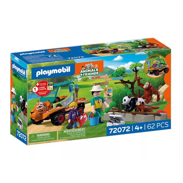 Zoo: Cuidador de Zoo con Vehículo Playmobil Animals & Friends 72072