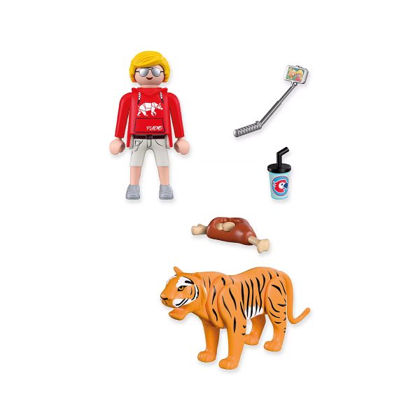 Zoo: Tigre y Visitante Playmobil Animals & Friends 72089