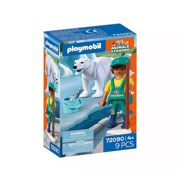 Zoo: Oso Polar y Cuidador Playmobil Animals & Friends 72090