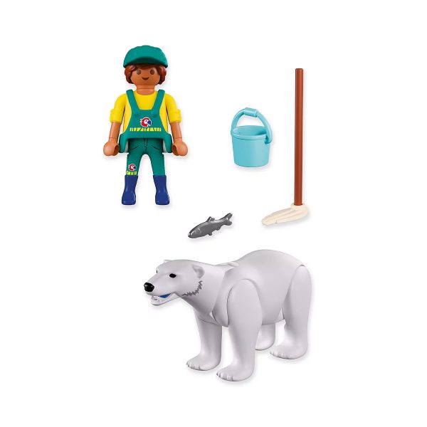 Zoo: Oso Polar y Cuidador Playmobil Animals & Friends 72090